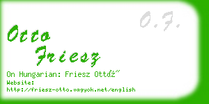 otto friesz business card